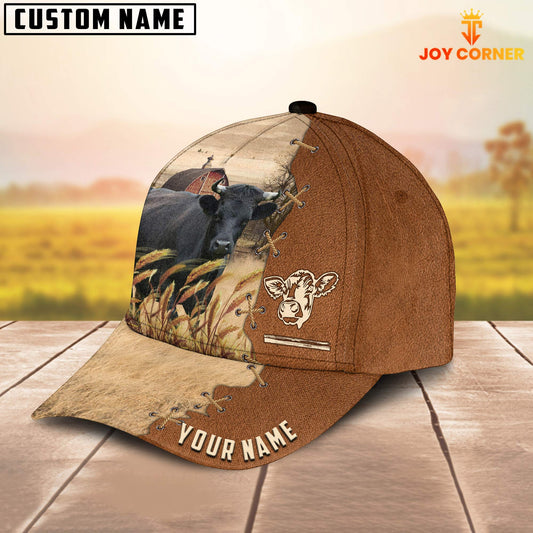 Joycorners Dexter Custom Name Brown Leather Pattern Cap