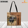 Joycorners Holstein Custom Name 3D Tote Bag