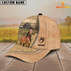 Joycorners Horse Farming Light Brown Customized Name Cap