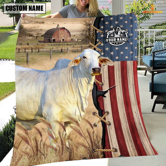 Joycorners Personalized Name Brahman Flag Vintage Blanket