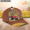 Joycorners Red Tractor Live Like Someone Customized Name Brown Leather Cap