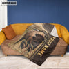 Joycorners Personalized Name Buffalo Leather Pattern Blanket