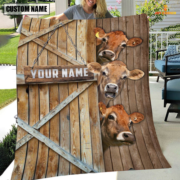 Joycorners Personalized Name Jersey Barn Blanket