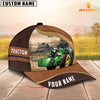 Joycorners Tractor Happy Customized Name Cap