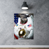 Joycorners Black Angus Astronaut Portrait Canvas