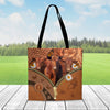 Joycorners Red Angus Daisy Flower and Butterfly All Over Printed 3D Tote Bag