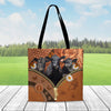 Joycorners Black Angus Daisy Flower and Butterfly All Over Printed 3D Tote Bag