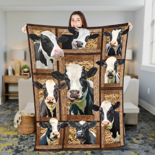 JoyCorners Holstein In Farm All Printed 3D Blanket