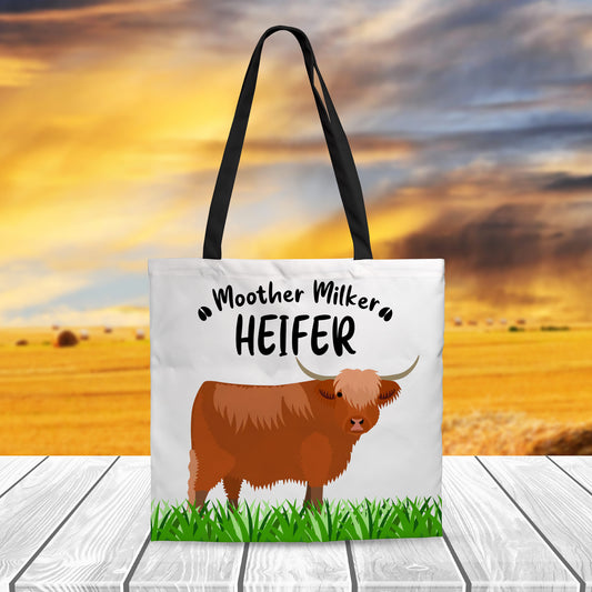 Joycorners Highland Cattle All Over Printed 3D Tote Bag