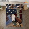 JoyCorners Hereford America Customized Name 3D Bedding Set