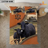 Joy Corners Black Angus On The Farm Customized Name 3D Bedding Set