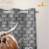 Joy Corners Texas Longhorn Brick Wall 3D Shower Curtain