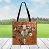 Joycorners TX-LONGHORN Daisy Flower and Butterfly All Over Printed 3D Tote Bag