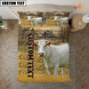 Joycorners Personalized Name Charolais Cattle On The Farm 3D Bedding Set