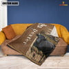 Joycorners Personalized Name Dexter Farm Leather Brown Blanket