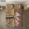 Joycorners Happy Farm Pig Wooden Door Bedding Set