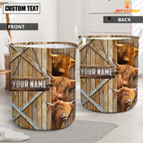 Joycorners Highland Barn Custom Name Laundry Basket