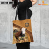 Joycorners Hereford Pattern Customized Name 3D Tote Bag