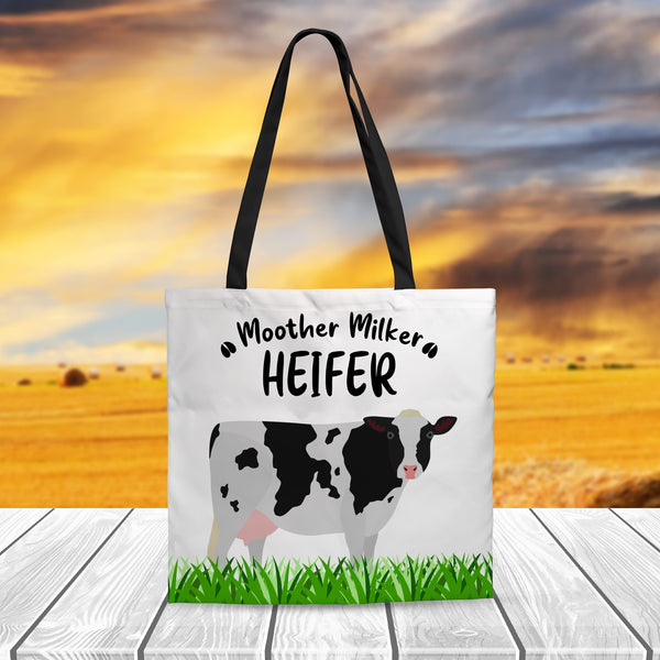 Joycorners Holstein Cattle All Over Printed 3D Tote Bag
