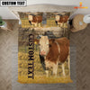 Joycorners Personalized Name Simmental Cattle On The Farm 3D Bedding Set