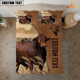 Joycorners Custom Name Beefmaster Cattle Brown Bedding Set