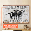 Joycorners Personalized Holstein Cattle Ranch Canvas