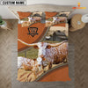 Joy Corners Texas Longhorn On The Farm Customized Name 3D Bedding Set