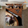 Joycorners Shorthorn On The Farm Customized Name Red Barn Bedding Set