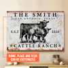 Joycorners Personalized Black Angus Cattle Ranch 3 Canvas