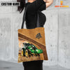 Joycorners Tractor Pattern Customized Name 3D Tote Bag