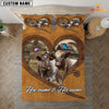 JoyCorners Shorthorn Couple Pattern Personalized Name 3D Bedding Set