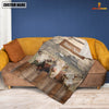 Joycorners Personalized Name Hereford Wooden Pattern Blanket