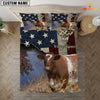 JoyCorners Shorthorn America Customized Name 3D Bedding Set