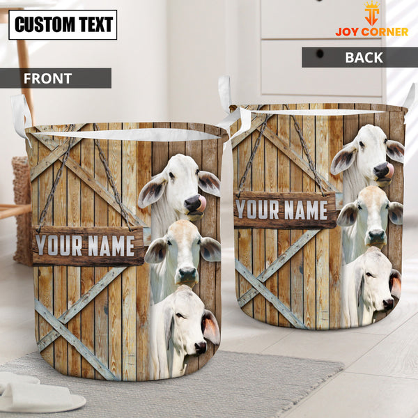 Joycorners Brahman Barn Custom Name Laundry Basket