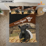 JoyCorners Belted Galloway On The Field Customized Name 3D Bedding Set