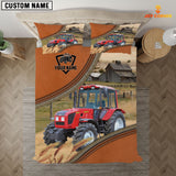 Joy Corners Red Tractor On The Farm Customized Name 3D Bedding Set