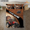 Joycorners Red Tractor On The Farm Customized Name Red Barn Bedding Set