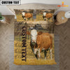 Joycorners Personalized Name Fleckvieh Cattle On The Farm 3D Bedding Set