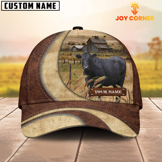Joycorners Black Angus Customized Name Farm Barn Cap