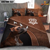Joy Corners Boxer Brown Pattern Customized Name 3D Bedding Set