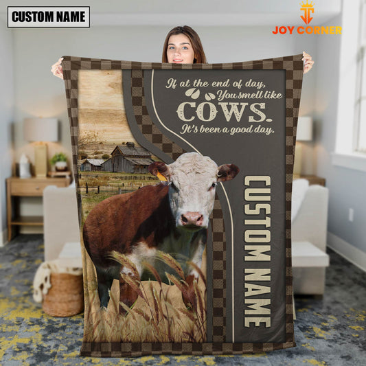 Joycorners Personalized Name Hereford A Good Day Blanket