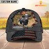 Joycorners Holstein Customized Name US Flag Net Cap