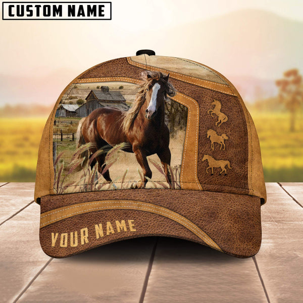 Joycorners Horse On The Farm Custom Name Cap
