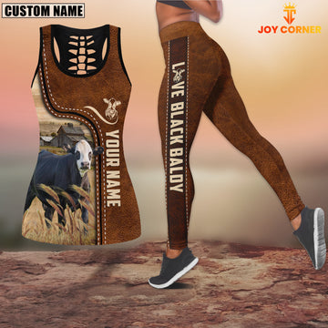 Joycorners Black Baldy Custom Name Combo Tank & Leggings