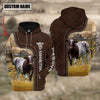 Joycorners Shorthorn Farming Leather Pattern Personalized 3D Hoodie