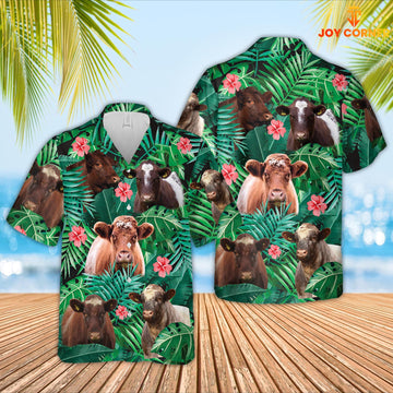 Joy Corners Shorthorn 3D Hawaiian Shirt