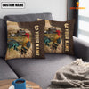 Joycorners Chicken Custom Name Leather Pattern Pillow Case