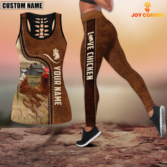 Joycorners Chicken Custom Name Combo Tank & Leggings