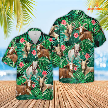 Joy Corners Goat 3D Hawaiian Shirt