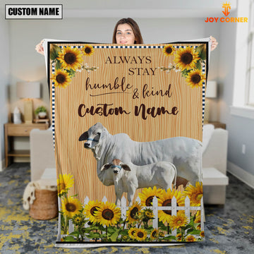 Joycorners Brahman Custom Name - Always Stay Humble and Kind Blanket